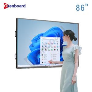China Qtenboard Customized Root Video 55/65/75/86/98 Inch Touch Screen Smart Digital Whiteboard For Teaching factory