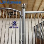 Hot Dip Galvanized Metal Building Horse Barn With Swivel Feeder 4mx2.2m