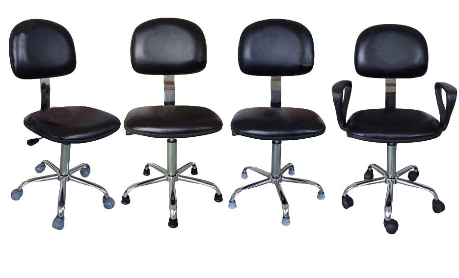 Cleanroom Antistatic Chairs ESD Office Swivel Stools Lab Chair With Armrest