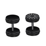 Newest fashion jewelry cool women earrings round black stud earrings