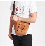 None Pattern Type Genuine Leather Minibook Crazy Horse Leather Messenger Bag for
