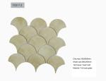 16kgs/Sheet CE Carrara Decorative Mosaic Tiles Fan Shaped Inkjet Matt Finished