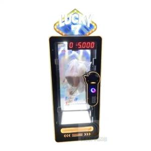 China Age 3 Years Plastic Coin Operated Games Machine Push Cut Prize Games Big Toy Crane Claw Pink Date Machine factory