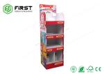 Custom Free Floor Standing Corrugated Cardboard Waterproof Display Rack Shelf