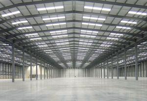 China Pre Engineered Steel Building Workshop Garage Portal Frame Sandwich Panel factory
