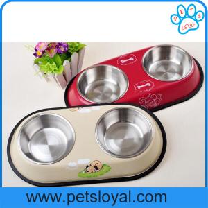 China 2016 Wholesale Cheap Travel Bone Shaped Stainless Steel Dog Bowl factory