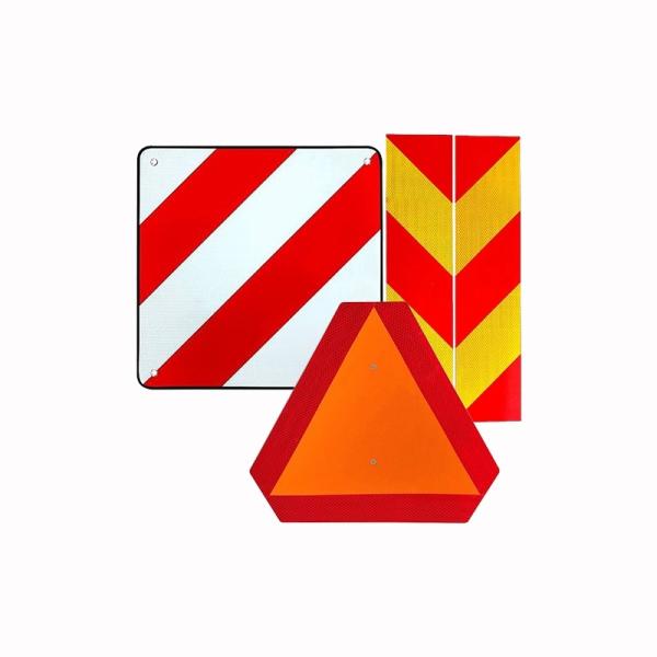China Custom Vehicle Conspicuity Markings Reflective Chevron Rear Marker Board Warning Signs factory