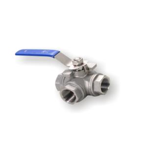 China DN15 DN20 DN25 T/L Power Station Valve Stainless Steel Three Way Ball Type factory