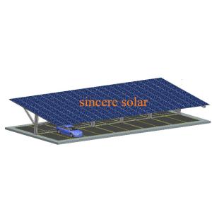 China Double Rows Single pole Solar Carport Mounting System factory