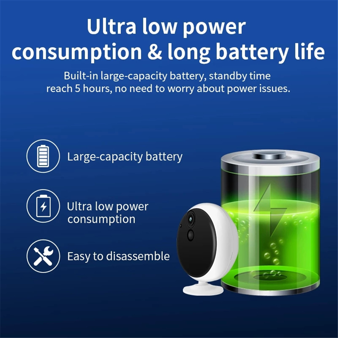 2021 Tuya 1080P Smartlife App Wireless Battery WiFi Security Home Camera 2MP HD PIR Surveillance CCTV Camera Smart Notif
