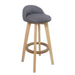 Modern Style Antique Upholstered Wooden Stools Leather Bar Chair for Bar Table