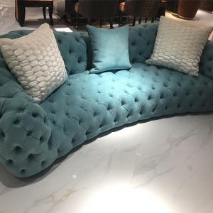 China Hole Style 1.2m Leather Corner Sectional Couch 2.1m Blue Sectional Sofa Living Room factory