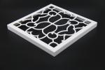 High Strength Sculpted Aluminum Veneer Matte White Perforated Aluminum Panels
