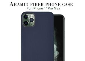 China Blue Color iPhone 11 Pro Max Aramid Fiber Case Carbon Fiber Case factory