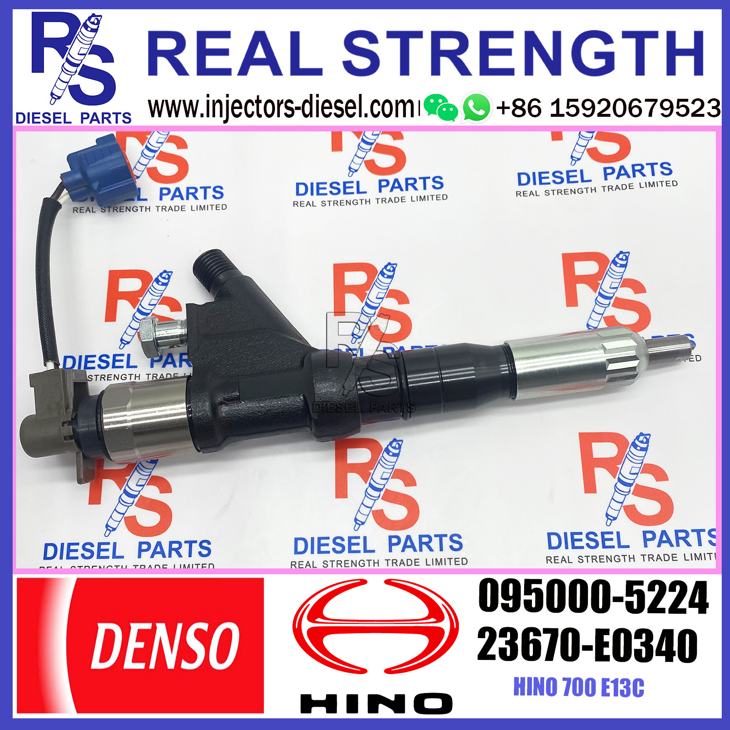 Diesel Hino 700 Series E13C Engine Fuel Injector Replacement Parts 095000-5223 23670-E0340