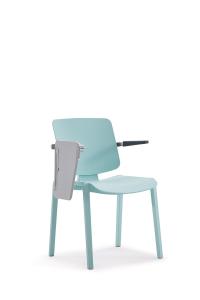 China Modern PP Stackable Training Room Chairs with Writing Tablet factory