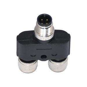 China Waterproof M12 Y Connector Male To Female Sensor Actuator Connector factory