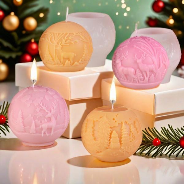Silicone Christmas Mold for DIY Wax Candle Soap Art Craft Cake Chocolate Home Decor