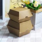 Disposable Corrugated Burger Box and French Fries Box Kraft Paper Packaging Box