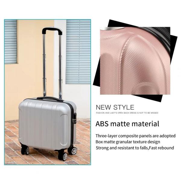 Unisex Fashionable Travel Suitcase with Smooth 360° Spinner Wheels and Lock Lightweight Chic Mini Student Carry-On Luggage