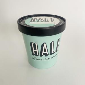China 500ml Eco Friendly Ice Cream Tubs With Lid Single Wall 16 Oz Containers factory