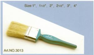 China Plastic handle pure natural bristle Chinese bristle synthetic mix paint brush No.3013 factory