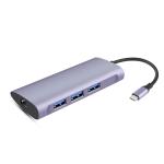 USB 3.0 Port TF Card Slot 6 In 1 RJ45 Type C Docking Station