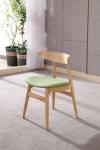 Nordic Design Ash Wooden Upholstered Modern Fabric Dining Chair