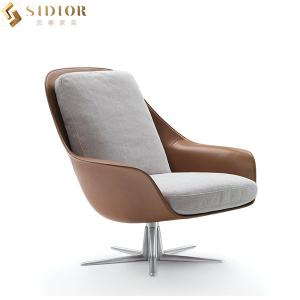 China Leather Upholstered Modern Leisure Chair Home Restaurant Furniture factory