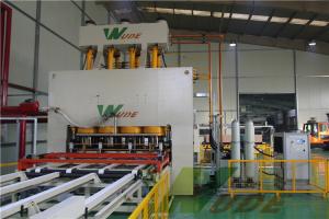 China Single Layer Short Cycle Lamination Line For Melamine Paper Board / MDF Board factory