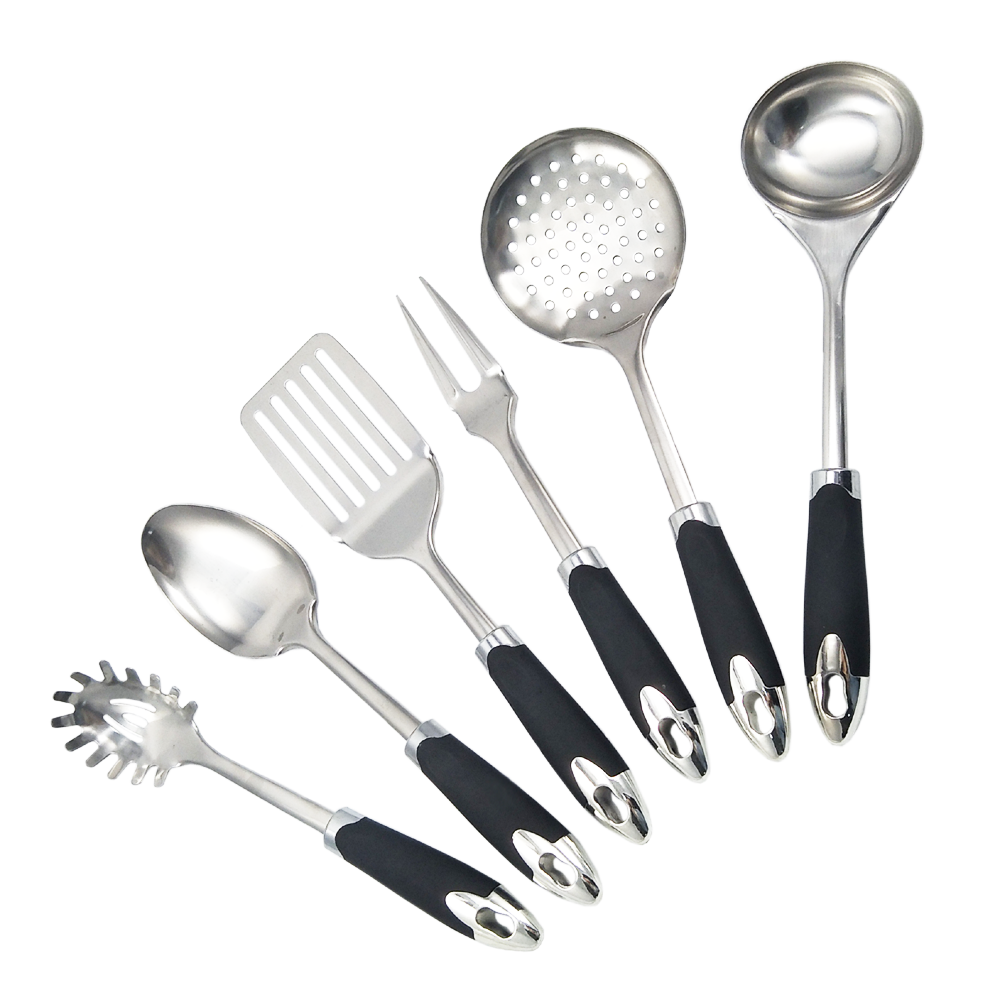 Sustainable ABS Handle Stainless Steel Utensil Set for Cooking Accessories in Kitchen