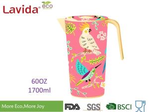 China Heat Resistance 100% Food Grade Safe Bamboo Water Jug Disposable Beverage Jug Contemporary Style with LOGO and Prints factory