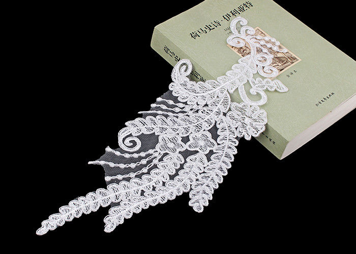 Polyester Angel Wings Lace Collar Applique For Fashion Show DIY Lace Patch