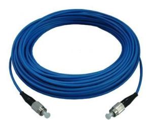 China ST / UPC - ST Indoor Armoured Fiber Optic Patch Cord with Blue , LSZH jacket factory
