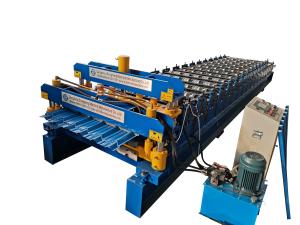 China Steel Glazed Tile Roll Forming Machine 4Kw Hydraulic Power 3-5M/Min Speed factory