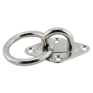 China Marine Stainless Steel Eye Plate With Ring Diamond Pad Eye With Ring Welded factory