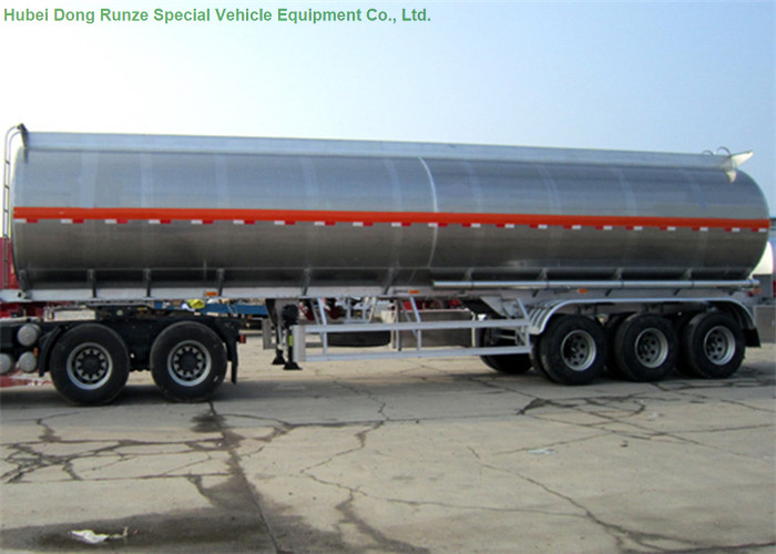 Stainless Steel Fuel Tank Semi Trailer With 30KL - 40K Liter Capacity 2 Axle