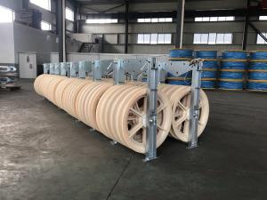 Large Diameter Three MC Nylon Sheave Bundled Conductor Stringing Blocks