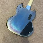 High quality LED light acrylic electric guitar, free shipping
