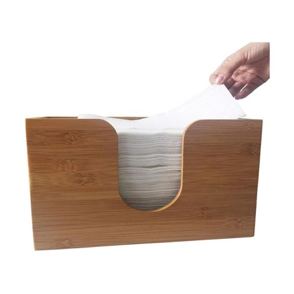 EU Certificate Natural Bamboo Tissue Box Cover Holder Bathroom