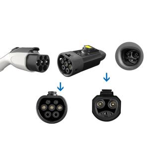 China 7kw 32A GBT to Tesla EV Charger Adapter 220V for Charging Electric Vehicles Black White Rated voltage 220V factory