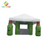 Igloo Shape Inflatable Kiosk White Green Color 0.9mm Pvc Tarpaulin Material