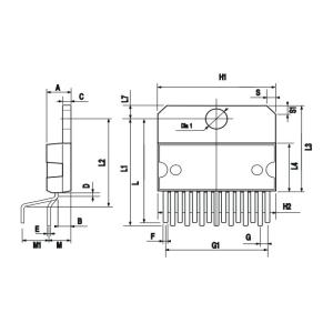 TDA7297 STMicroelectronics Audio Amplifier IC 15 Multiwatt Through Hole Mount