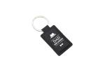 Rectangle PU Leather Key Chains Laser Logo 3mm Thick Vintage Leather Key Holder