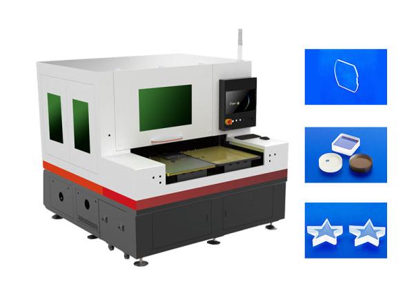 Dual-Table Laser Glass Cutter Cutting Speed 0-500mm/S Polygonal Glass Cutting