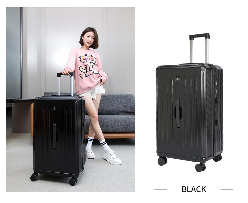 1683Convenient Travel Companion Aluminum Suitcase with 4 Wheels and Telescopic Handle 20/22/24/26/28 Inches