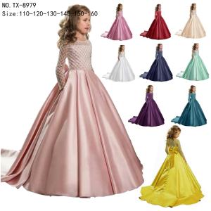 China girl's princess dress evening dress wear party dress ready goods ready to ship stock 98 factory