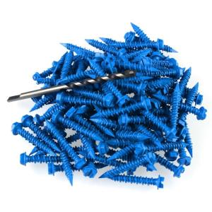 China SUS 410 Concrete Screws , Hi - Low Thread Slotted Hex Head Tapcon Screw Cement factory