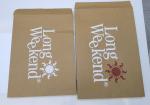 Eco Friendly Kraft Paper Bags , Recycable Brown Paper Envelopes 2 PMS Silk