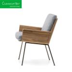 Outdoor Furniture Garden Set Modern Teak Wood Frame Living Room Patio Chair
